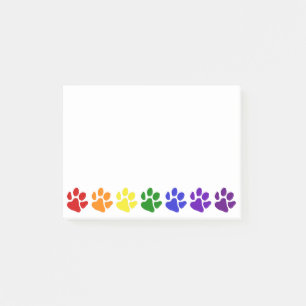 Rainbow Paws Post-it Klebezettel