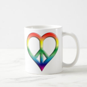 Rainbow Peace and Liebe Tasse
