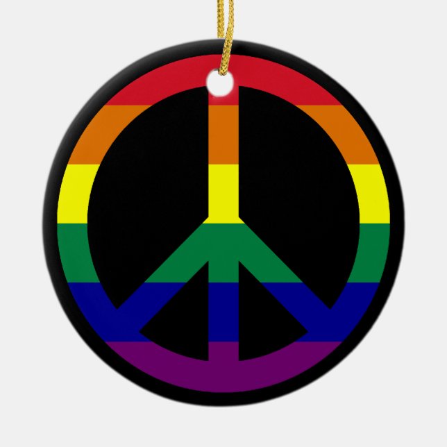 Rainbow Peace Ornament (Vorne)