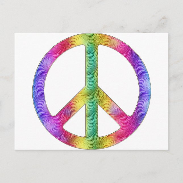 Rainbow Peace Postkarte (Vorderseite)