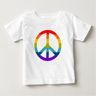 Rainbow Peace Sign Baby T-shirt