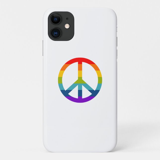 Rainbow Peace Sign Case-Mate iPhone Hülle (Rückseite)