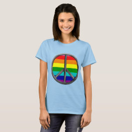 Rainbow Peace sign Gay Pride lgbtq T-Shirt