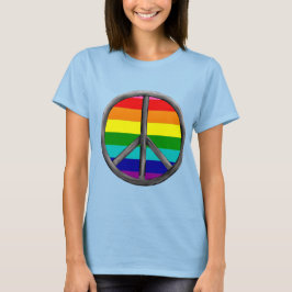 Rainbow Peace sign Gay Pride lgbtq T-Shirt