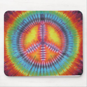 Rainbow Peace Sign Gefärbte Krawatte Mouse Pad Mousepad