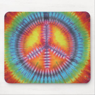 Rainbow Peace Sign Gefärbte Krawatte Mouse Pad Mousepad