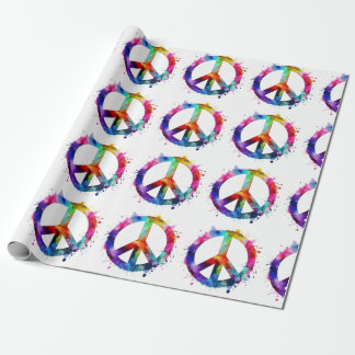 Rainbow Peace Sign Geschenkpapier