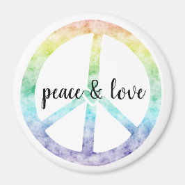 Rainbow Peace Sign personalisiert Magnet