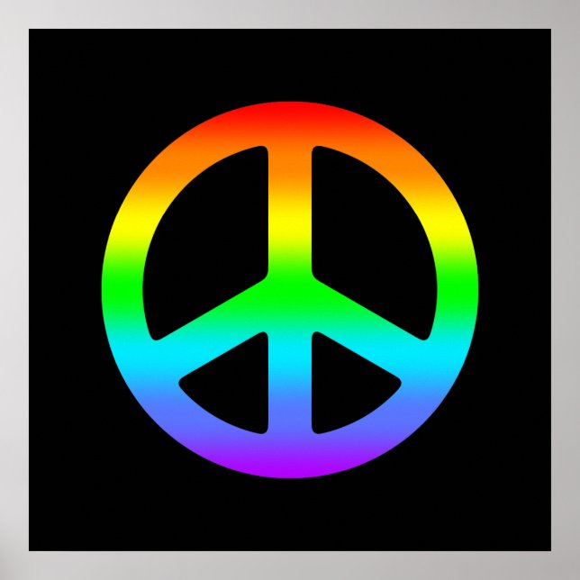 Rainbow Peace Sign Poster (Vorne)