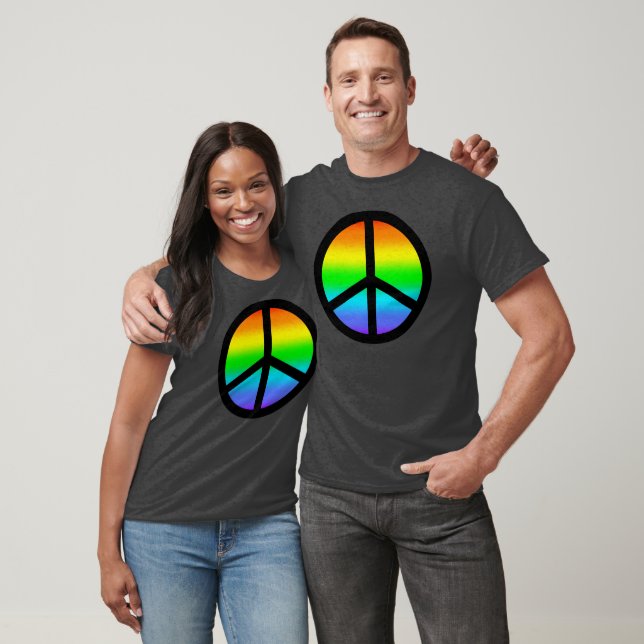 Rainbow Peace Sign T - Shirt (Unisex)