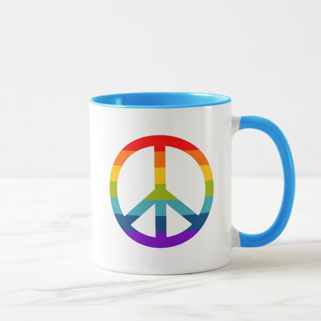 Rainbow Peace Sign Tasse (Rechts)
