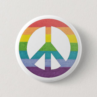 Rainbow Peace Symbol für die Liebe der Friedensfre Button