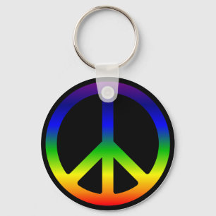 Rainbow Peace Symbol Schlüsselanhänger