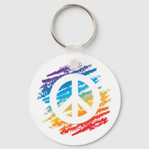 Rainbow Peace Symbol Schlüsselanhänger