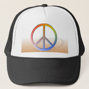 Rainbow Peace Symbol Truckerkappe