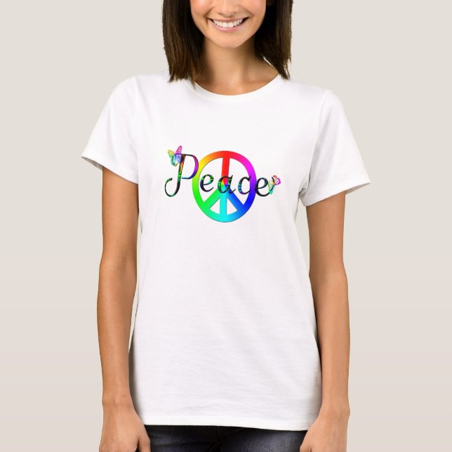 Rainbow Peace T-Shirt (Vorderseite)