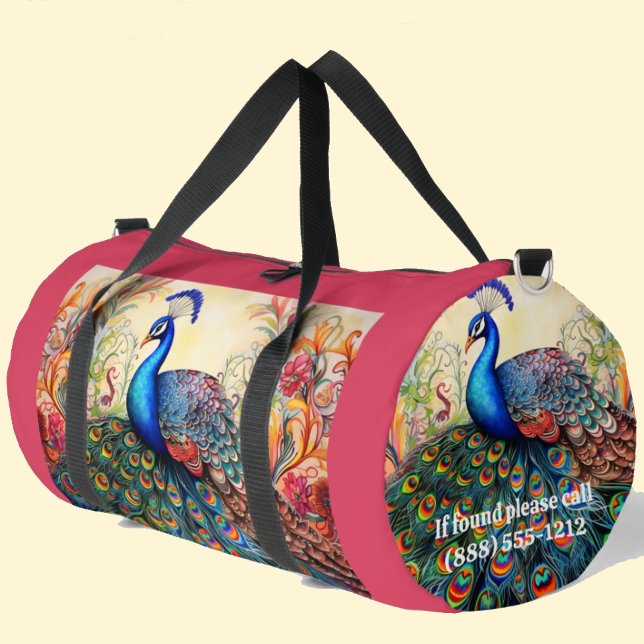 Rainbow Peacock Large Duffel Bag Duffle Bag (Von Creator hochgeladen)