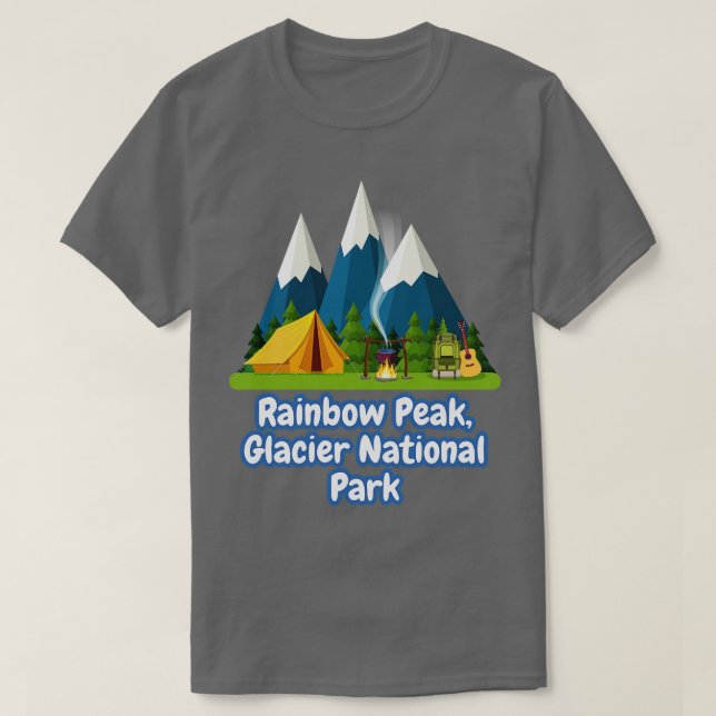 Rainbow Peak Glacier Nationalpark T-Shirt (Design vorne)