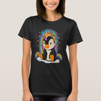Rainbow Penguincorn Zoo Tier Antarktis Penguin T-Shirt
