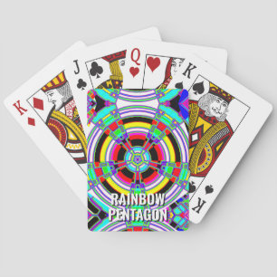 RAINBOW PENTAGON (Sie können die Wörter ändern) Spielkarten