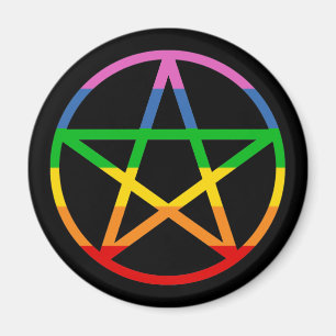 Rainbow Pentagramm Magnet