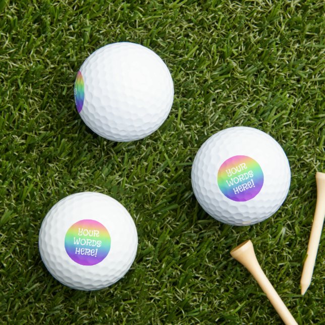 Rainbow Personalisiert Golf Ball (Insitu Gras)