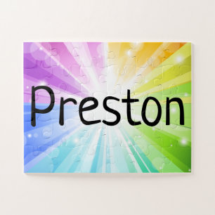 Rainbow Personalisiert Kids Kindername Puzzle