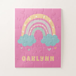 Rainbow Personalisiert Name Girls Puzzle
