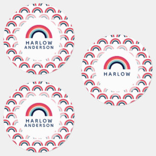 Rainbow Personalisiert Name School Etiketten