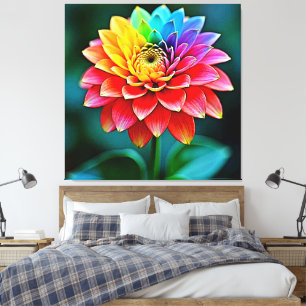 Rainbow Petal Leinwanddruck