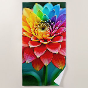 Rainbow Petal Strandtuch