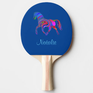 Rainbow Pferd - Name hinzufügen Tischtennis Schläger