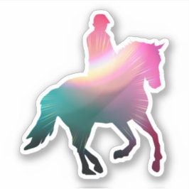Rainbow-Pferd und Rider-Aufkleber Aufkleber