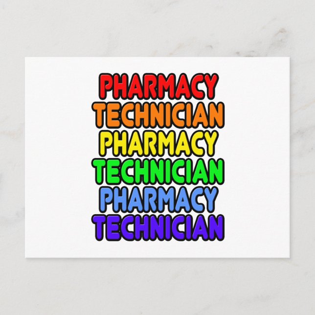 Rainbow Pharmacy Technique Postkarte (Vorderseite)