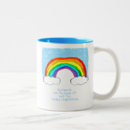 Rainbow Philosophie Zwei-Tone-Kaffee-Tasse Zweifarbige Tasse