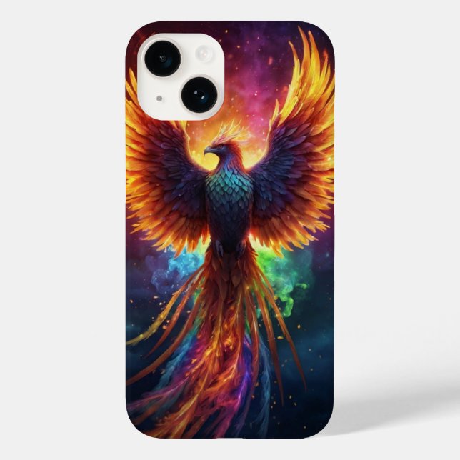 Rainbow Phoenix Case-Mate iPhone Hülle (Rückseite)