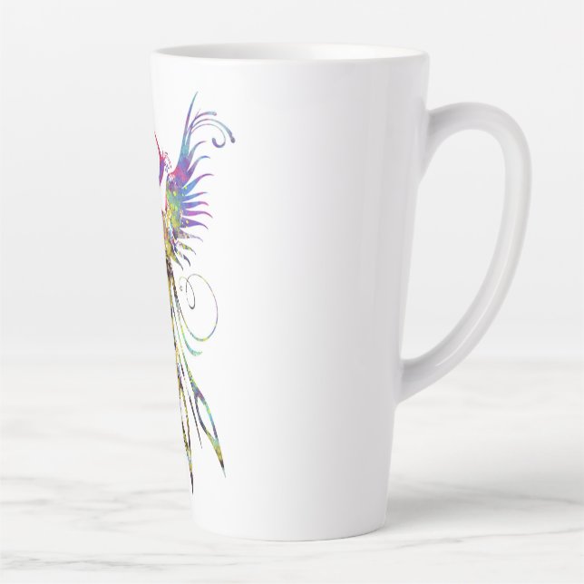 Rainbow Phoenix Latte Tasse von Brow Bird (Rechts)