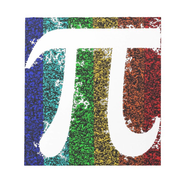 Rainbow Pi Sign Notizblock (Vorderseite)