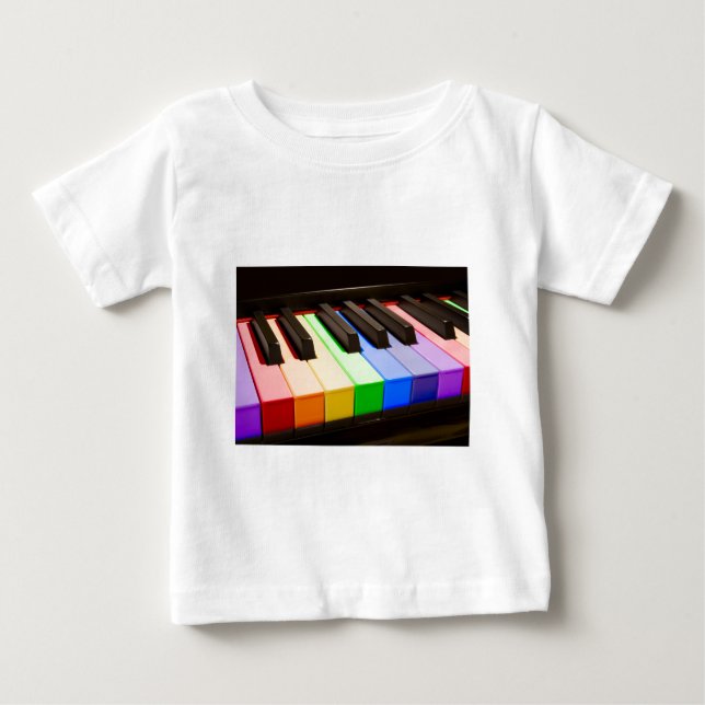 Rainbow Piano Baby T-shirt (Vorderseite)
