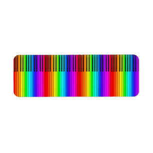 Rainbow Piano Keyboard Labels