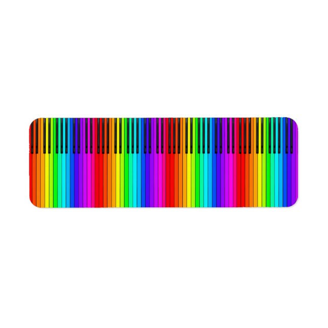 Rainbow Piano Keyboard Labels (Vorne)