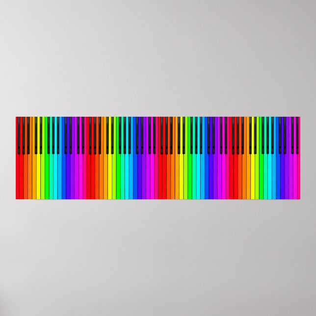 Rainbow Piano Keyboard Poster (Vorne)