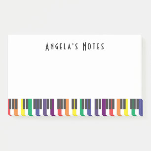 Rainbow Piano Keys Post-it Klebezettel