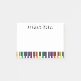 Rainbow Piano Keys Post-it Klebezettel