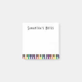 Rainbow Piano Keys, Square Post-it Klebezettel