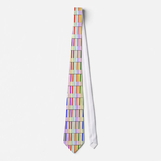 Rainbow Piano Krawatte (Vorderseite)