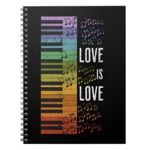 Rainbow Piano Notizblock