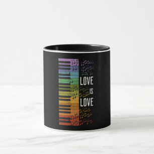 Rainbow Piano Tasse