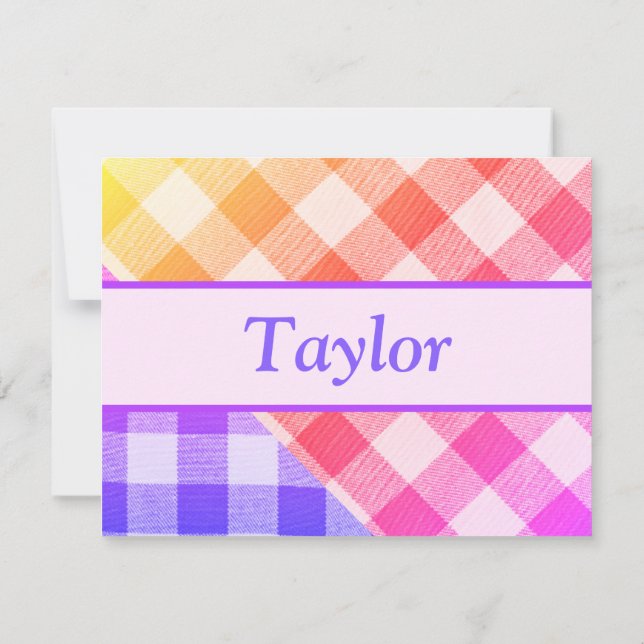 Rainbow Picnic Dankeskarte (Rückseite)