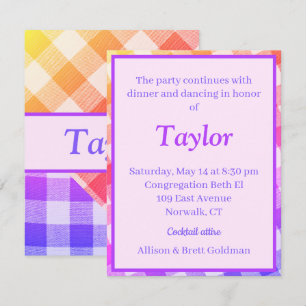 Rainbow Picnic Enclosure Card Diagonal Mitteilungskarte